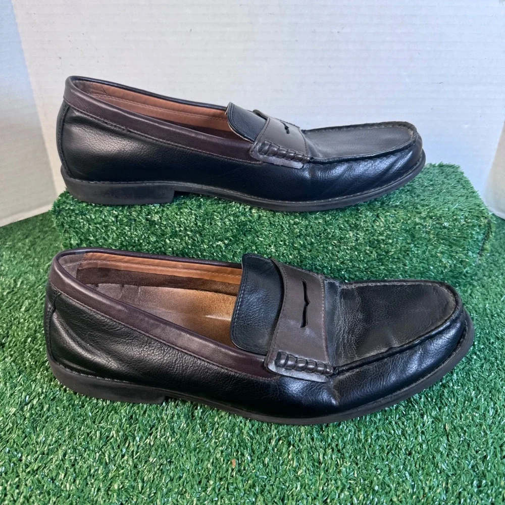 IZOD‎ Edmund Mens Penny Loafers Black Brown Memory Foam Slip On Shoes 12M
